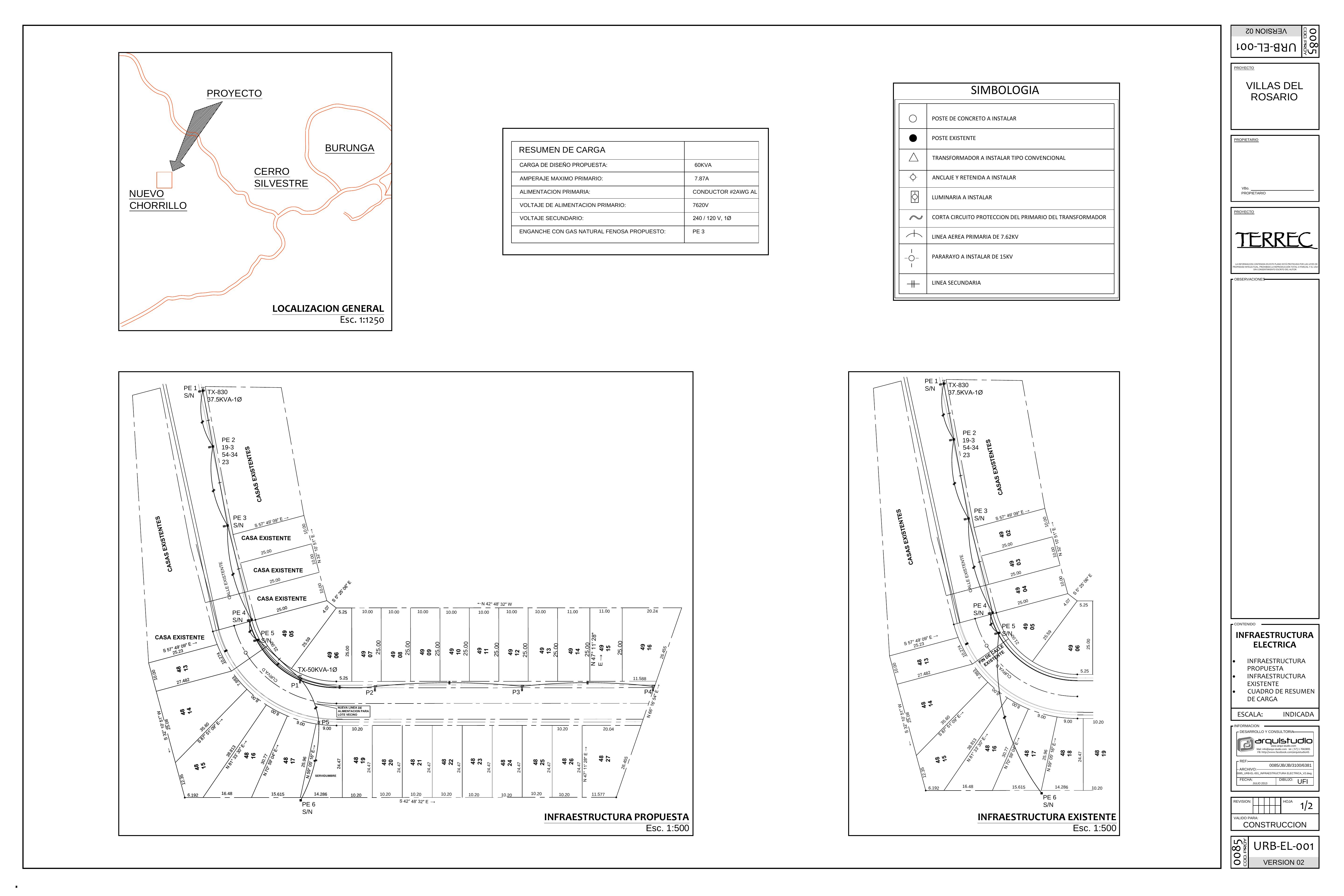 Electrical infrastructure plan