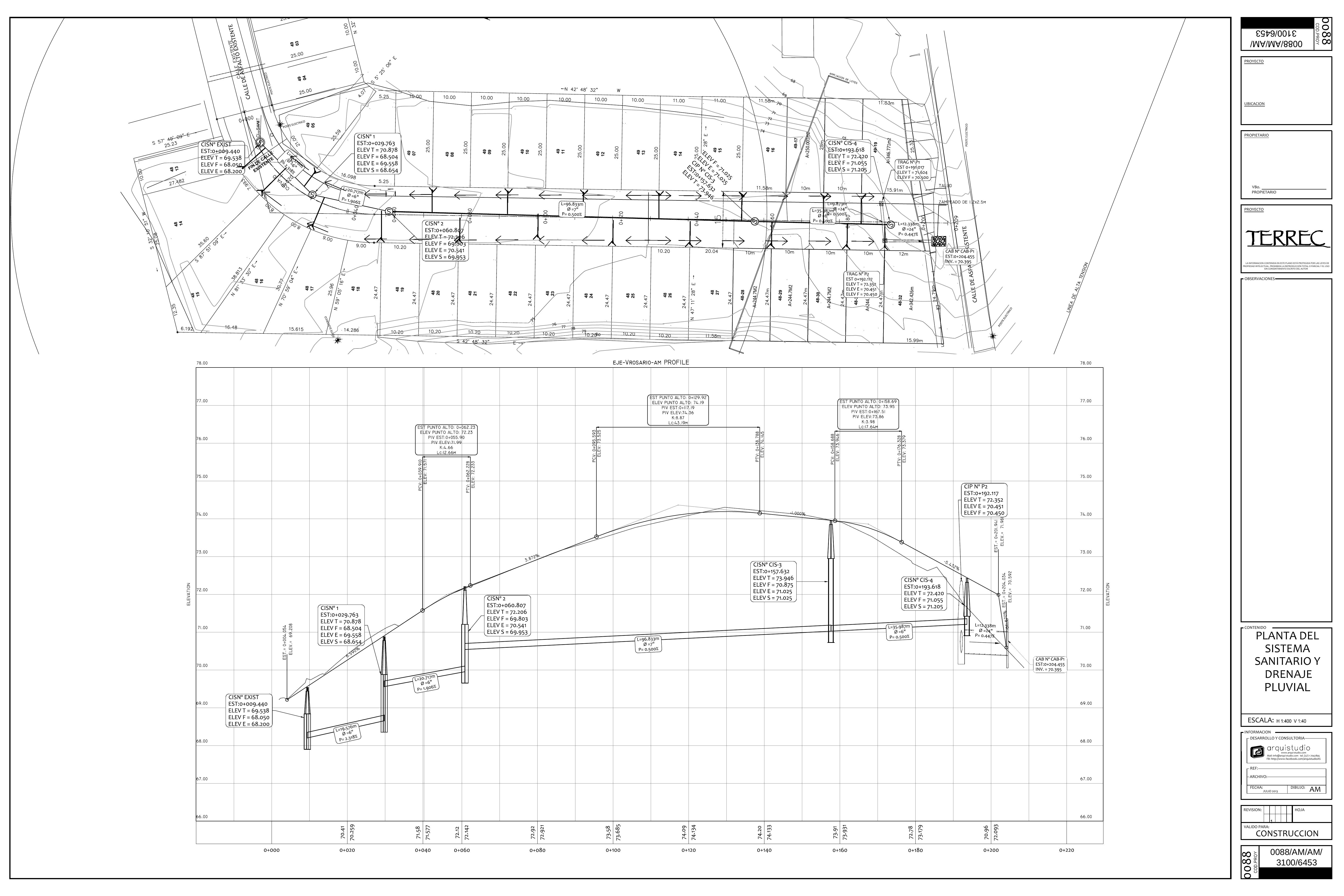 Sanitary infrastructure plan