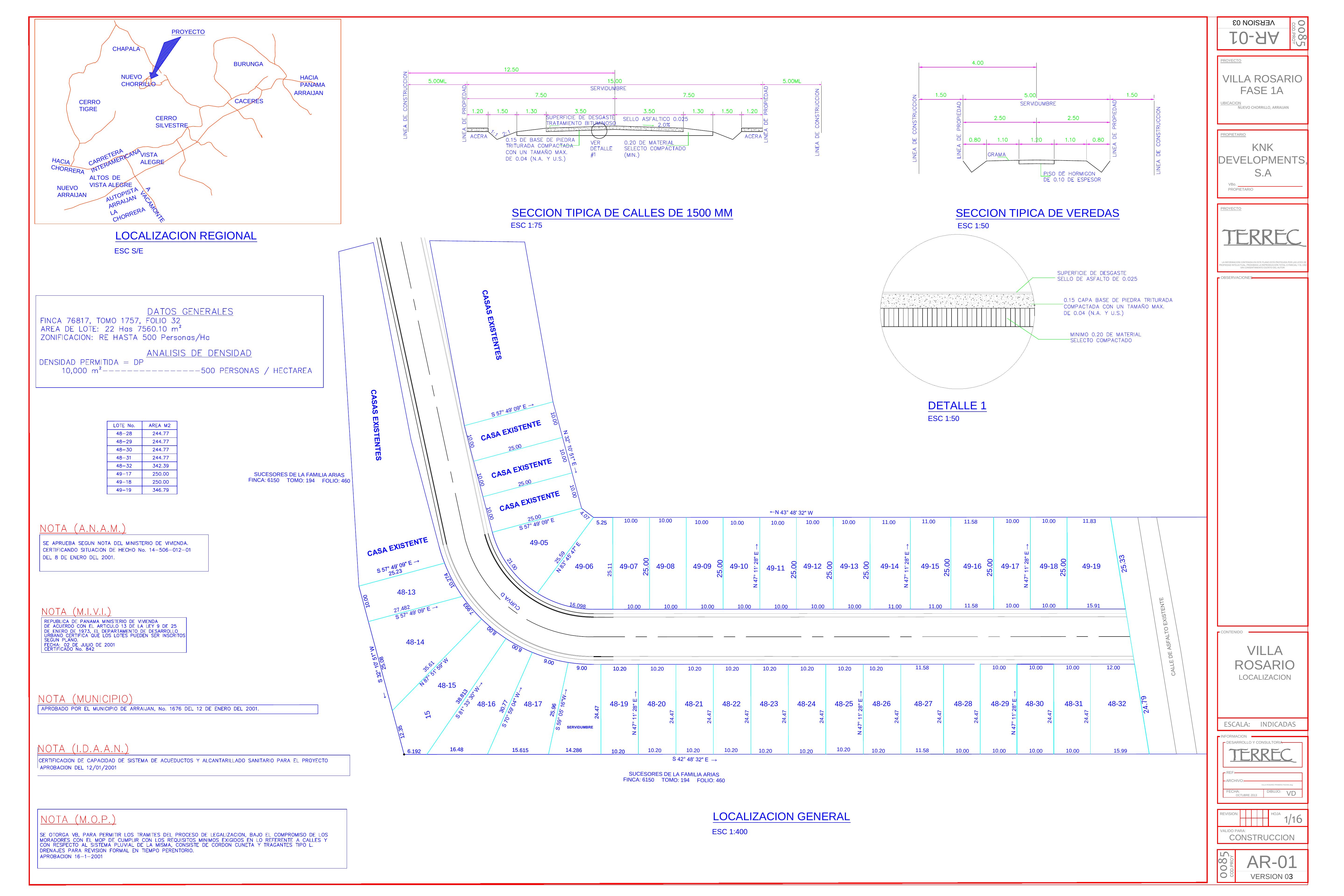 Titled lots and site access plan